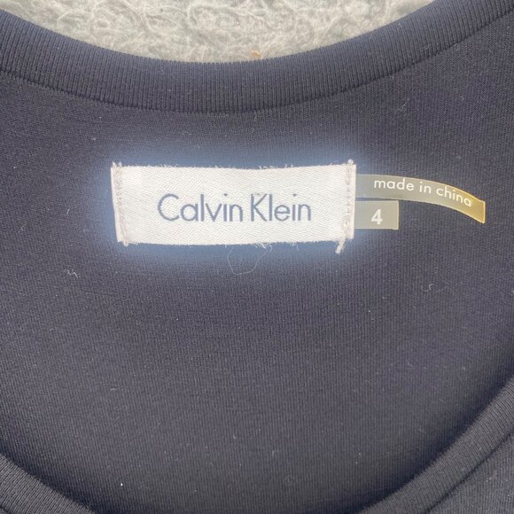 Calvin Klein Dress Womens 4 Black Tank Maxi Full Skirt Elastic Waist Pullover - Picture 5 of 9